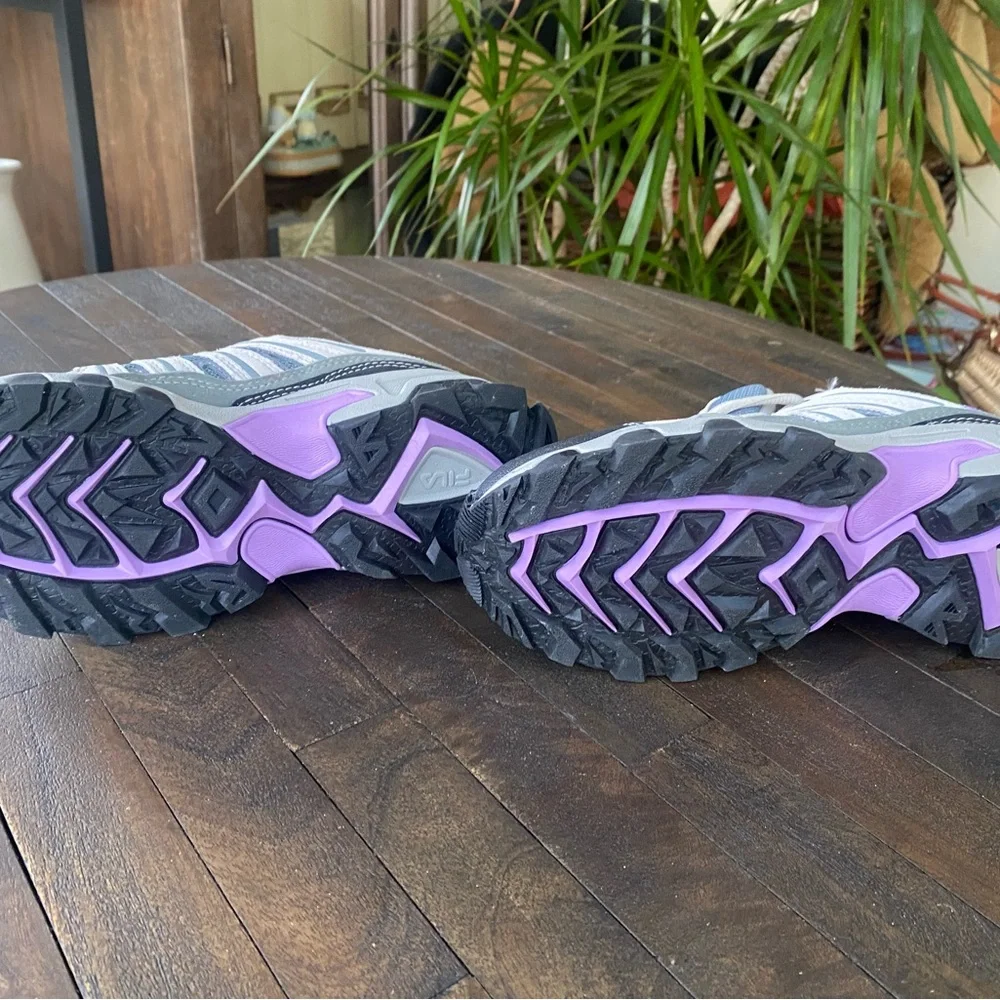 Fila Women's Gray and Purple Hiking Sneakers - Picture 5 of 7